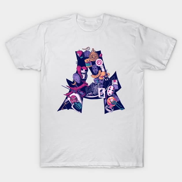 A Is For Anime T-Shirt by Sachpica